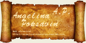 Angelina Popsavin vizit kartica